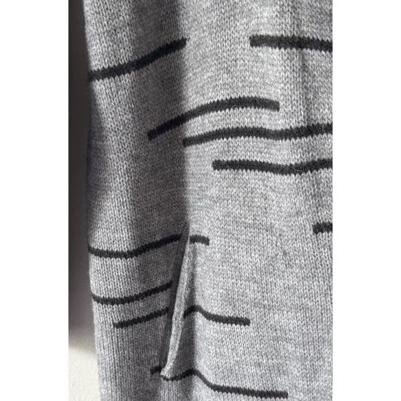 360 Sweater Size Medium Long Wool Alpaca Blend Gray Sweater Open Cardigan Boho - Picture 9 of 10